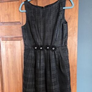 Max & Cleo Black Textured Midi Dress